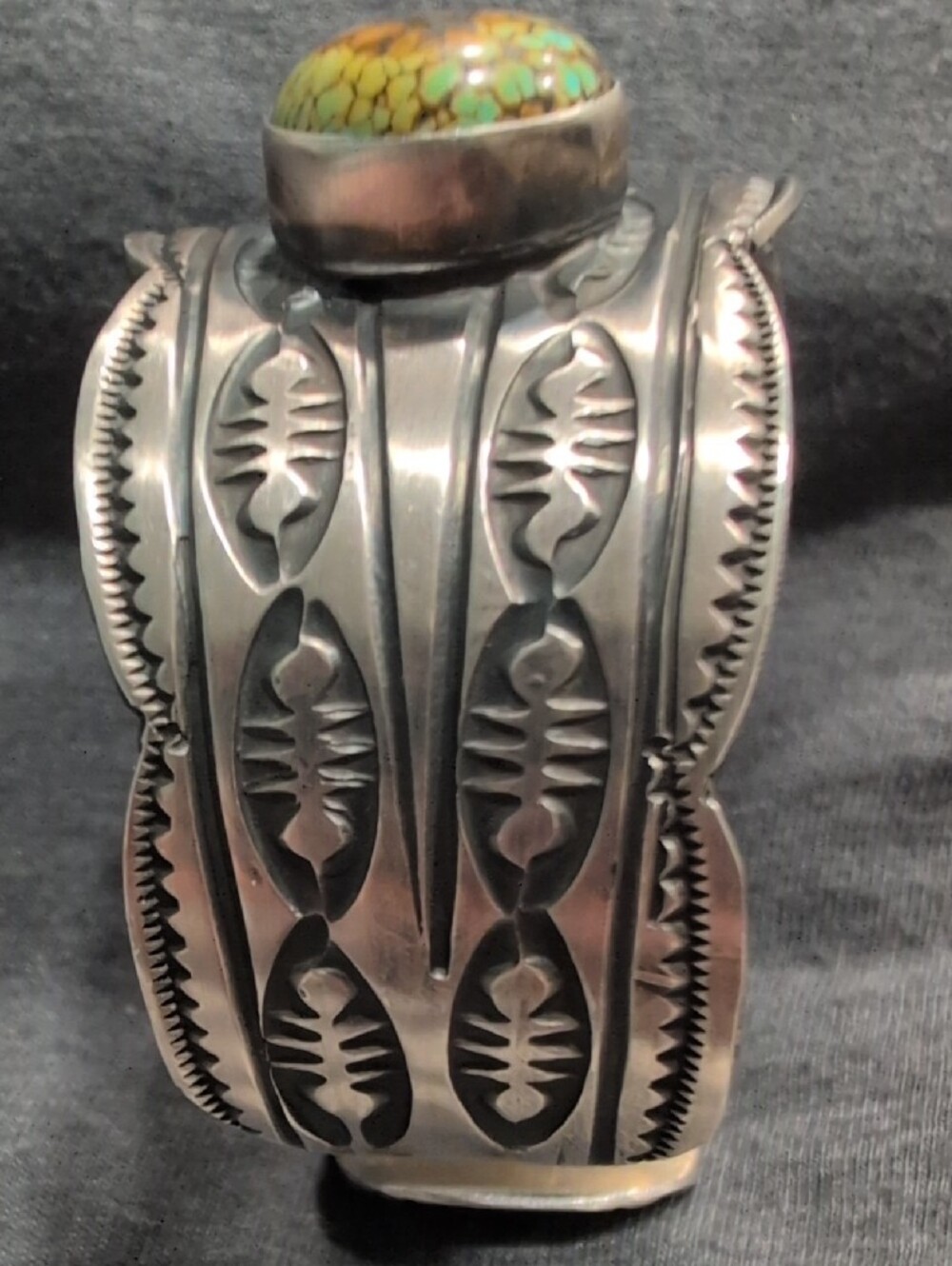 Turquoise Multi-Stone Silver Cuff Bracelet - Women Jewelry Bracelet - Picture 4 of 5